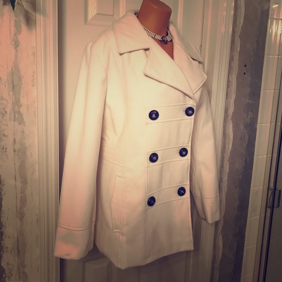 George Jackets & Blazers - Vintage Whipped Cream DoubleBreasted Waist Coat Jacket ladies Sz2x